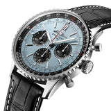  Shop Authentic Breitling Navitimer B01 Chronograph 43 Blue Dial Black Leather Strap Watch for Men - AB0138241C1P1 - Luxxuri
