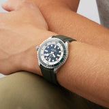  Shop Authentic Breitling Superocean Automatic 44 Green Dial Green Rubber Strap Watch for Men - A17376A31L1S1 - Luxxuri