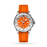  Shop Authentic Breitling Superocean Automatic 36 Orange Dial Orange Rubber Strap Watch for Men - A17377211O1S1 - Luxxuri