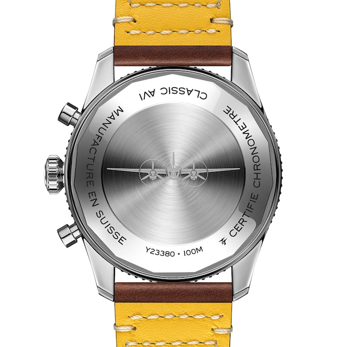  Shop Authentic Breitling Avi Chronograph 42 Mosquito Black Dial Brown Leather Strap Watch for Men - Y233801A1B1X1 - Luxxuri