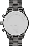 Shop Authentic Movado Heritage Calendoplan Chronograph Black Dial Black Steel Strap Watch For Men - 3650125 - Luxxuri