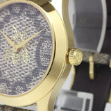  Shop Authentic Gucci G Timeless Brown Dial Brown Leather Strap Watch For Men - YA1264068 - Luxxuri