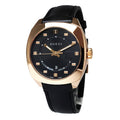  Shop Authentic Gucci GG2570 Quartz Black Dial Black Leather Strap Watch For Men - YA142309 - Luxxuri