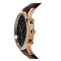  Shop Authentic Daniel Wellington Iconic Chronograph Blue Dial Brown Leather Strap Watch For Men - DW00100639 - Luxxuri