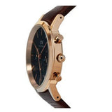  Shop Authentic Daniel Wellington Iconic Chronograph Blue Dial Brown Leather Strap Watch For Men - DW00100639 - Luxxuri
