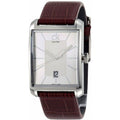  Shop Authentic Calvin Klein Window Silver Dial Brown Leather Strap Watch for Men - K2M21126 - Luxxuri