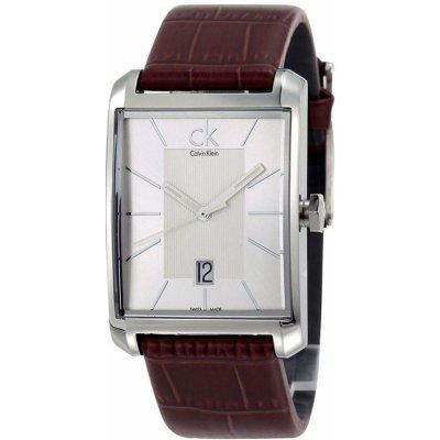  Shop Authentic Calvin Klein Window Silver Dial Brown Leather Strap Watch for Men - K2M21126 - Luxxuri