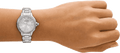 Emporio Armani Mia Three Crystals Silver Dial Silver Steel Strap Watch For Women - AR11632