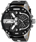  Shop Authentic Diesel Mr Daddy Black Dial Black Leather Strap Watch For Men - DZ7313 - Luxxuri