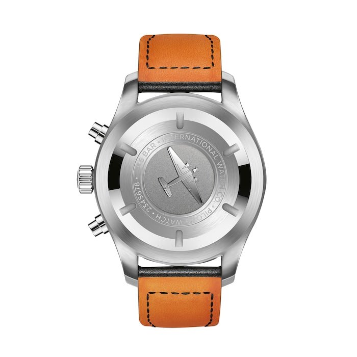  Shop Authentic IWC Pilot's Watch Chronograph Black Dial Black Leather Strap Watch for Men - IW377709 - Luxxuri