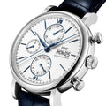  Shop Authentic IWC Portofino Chronograph White Dial Black Leather Strap Watch for Men - IW391024 - Luxxuri