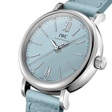  Shop Authentic IWC Portofino Automatic Blue Dial Blue Leather Strap Watch for Women - IW357416 - Luxxuri
