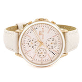  Shop Authentic Tommy Hilfiger Carly Cream Dial Cream Leather Strap Watch for Women -1781789 - Luxxuri