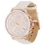  Shop Authentic Tommy Hilfiger Carly Cream Dial Cream Leather Strap Watch for Women -1781789 - Luxxuri