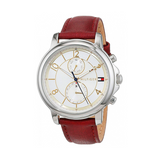  Shop Authentic Tommy Hilfiger Claudia White Dial Red Leather Strap Watch for Women - 1781816 - Luxxuri