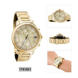  Shop Authentic Tommy Hilfiger Claudia Gold Dial Gold Steel Strap Watch for Women - 1781821 - Luxxuri