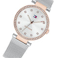  Shop Authentic Tommy Hilfiger Lynn Quartz Silver Dial Silver Mesh Bracelet Watch For Women - 1781863 - Luxxuri