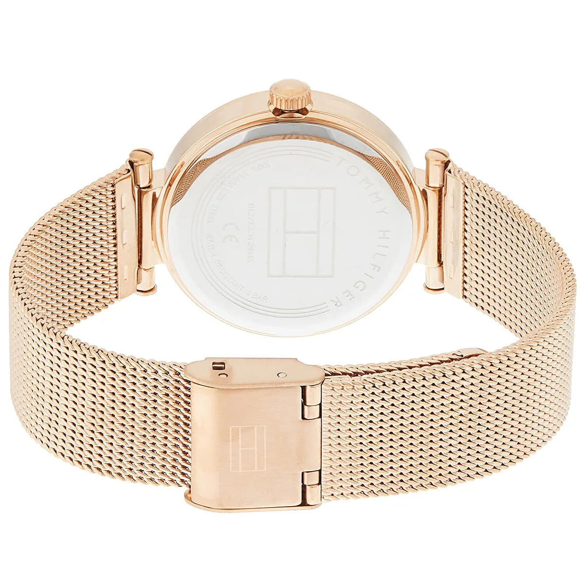  Shop Authentic Tommy Hilfiger Lynn Quartz Rose Gold Dial Rose Gold Mesh Bracelet Watch For Women - 1781865 - Luxxuri