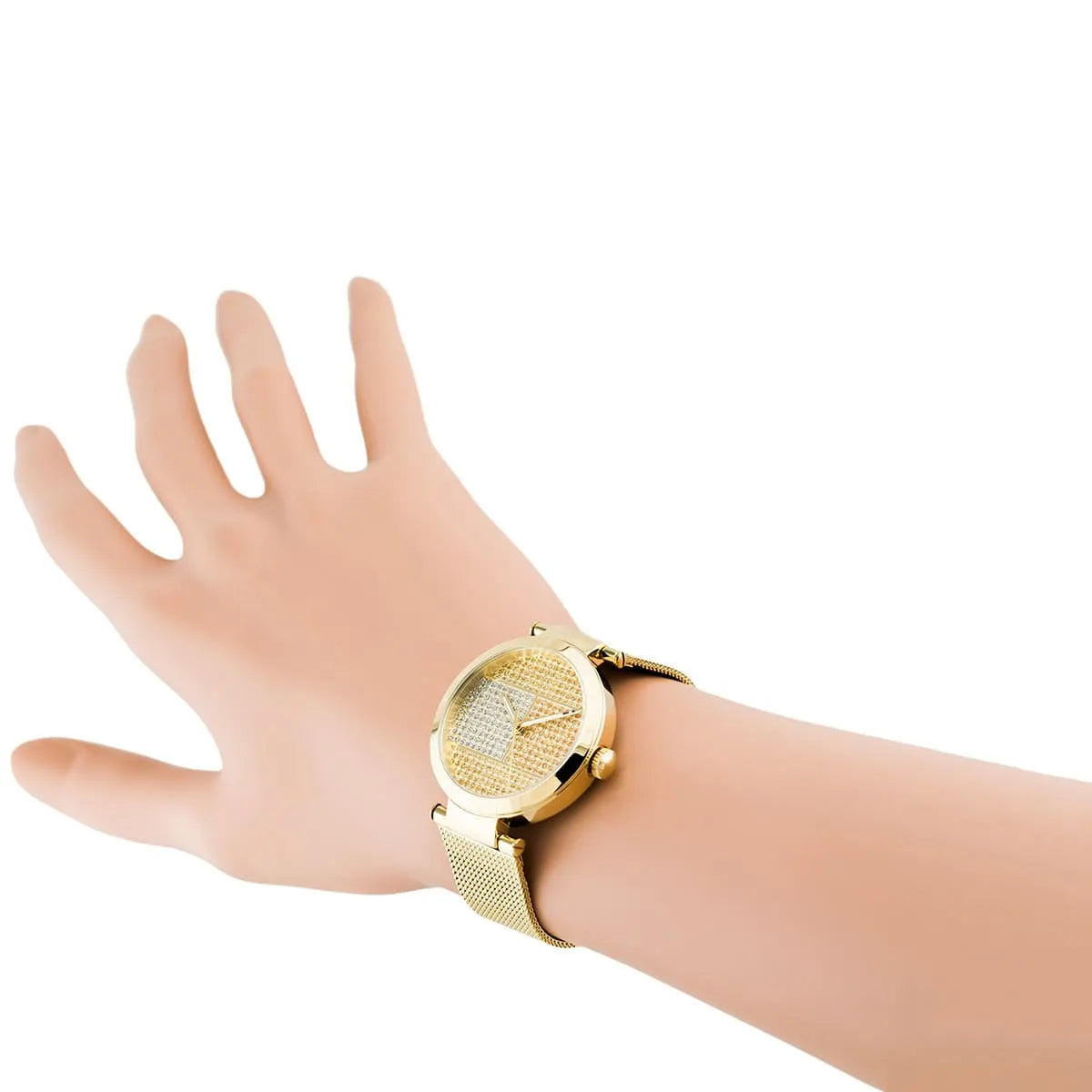  Shop Authentic Tommy Hilfiger Lynn Quartz Gold Dial Gold Mesh Bracelet Watch For Women - 1781867 - Luxxuri