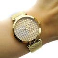  Shop Authentic Tommy Hilfiger Lynn Quartz Gold Dial Gold Mesh Bracelet Watch For Women - 1781867 - Luxxuri