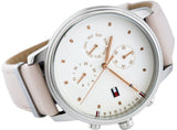  Shop Authentic Tommy Hilfiger Blake Chronograph Silver Dial Pink Leather Strap Watch For Women - 1781906 - Luxxuri