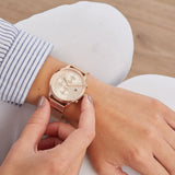  Shop Authentic Tommy Hilfiger Blake Chronograph Rose Gold Dial Rose Gold Mesh Bracelet Watch For Women - 1781907 - Luxxuri