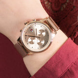 Shop Authentic Tommy Hilfiger Blake Chronograph Rose Gold Dial Rose Gold Mesh Bracelet Watch For Women - 1781907 - Luxxuri
