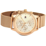  Shop Authentic Tommy Hilfiger Blake Chronograph Rose Gold Dial Rose Gold Mesh Bracelet Watch For Women - 1781907 - Luxxuri
