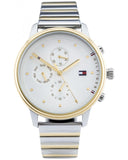  Shop Authentic Tommy Hilfiger Blake Silver Dial Two Tone Steel Strap Watch for Women - 1781908 - Luxxuri