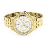  Shop Authentic Tommy Hilfiger Ari Multifunction Diamonds Silver Dial Gold Steel Strap Watch for Women - 1781977 - Luxxuri