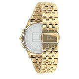  Shop Authentic Tommy Hilfiger Ari Multifunction Diamonds Silver Dial Gold Steel Strap Watch for Women - 1781977 - Luxxuri