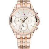  Shop Authentic Tommy Hilfiger Ari Diamonds Silver Dial Rose Gold Steel Strap Watch for Women - 1781978 - Luxxuri