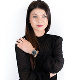  Shop Authentic Tommy Hilfiger Ari Diamonds Black Dial Black Leather Strap Watch for Women - 1781981 - Luxxuri