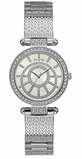  Shop Authentic Guess Muse Quartz White Dial Silver Steel Strap Watch For Women - W1008l1 - Luxxuri