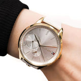  Shop Authentic Tommy Hilfiger Brooklyn Quartz White Dial White Leather Strap Watch for Women - 1782018 - Luxxuri