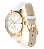  Shop Authentic Tommy Hilfiger Brooklyn Quartz White Dial White Leather Strap Watch for Women - 1782018 - Luxxuri