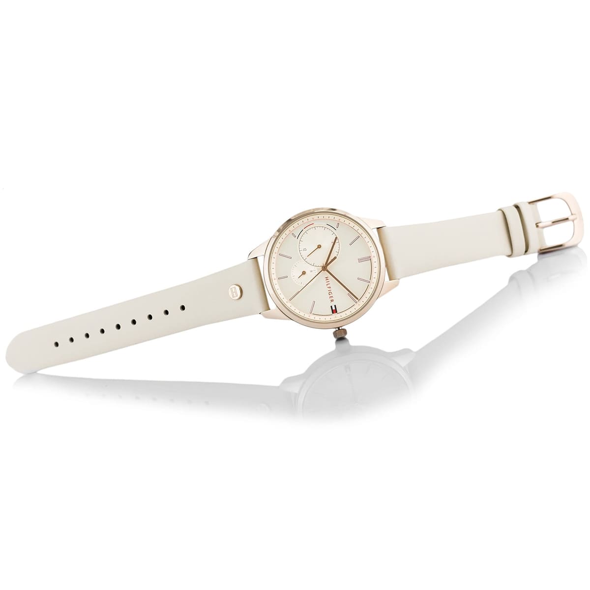  Shop Authentic Tommy Hilfiger Brooke Quartz White Dial Cream Leather Strap Watch for Women  - 1782022 - Luxxuri