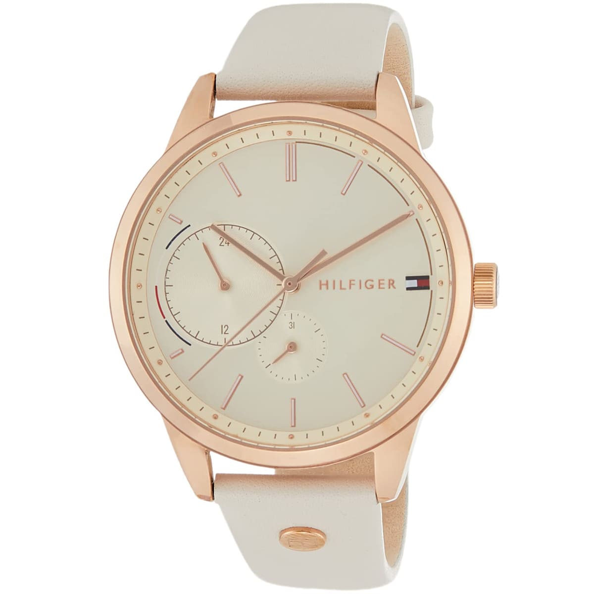  Shop Authentic Tommy Hilfiger Brooke Quartz White Dial Cream Leather Strap Watch for Women  - 1782022 - Luxxuri