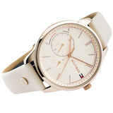  Shop Authentic Tommy Hilfiger Brooke Quartz White Dial Cream Leather Strap Watch for Women  - 1782022 - Luxxuri