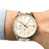  Shop Authentic Tommy Hilfiger Brooke Quartz White Dial Cream Leather Strap Watch for Women  - 1782022 - Luxxuri