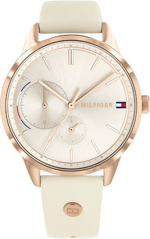  Shop Authentic Tommy Hilfiger Brooke Quartz White Dial Cream Leather Strap Watch for Women  - 1782022 - Luxxuri