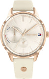  Shop Authentic Tommy Hilfiger Brooke Quartz White Dial Cream Leather Strap Watch for Women  - 1782022 - Luxxuri
