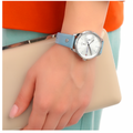  Shop Authentic Tommy Hilfiger Brooke Silver Dial Blue Leather Strap Watch for Women - 1782023 - Luxxuri