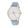  Shop Authentic Tommy Hilfiger Brooke Silver Dial Blue Leather Strap Watch for Women - 1782023 - Luxxuri