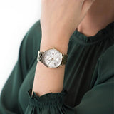  Shop Authentic Tommy Hilfiger Jenna Quartz White Dial Gold Steel Strap Watch for Women - 1782069 - Luxxuri