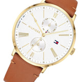  Shop Authentic Tommy Hilfiger Jenna Quartz White Dial Brown Leather Strap Watch for Women - 1782073 - Luxxuri