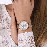  Shop Authentic Tommy Hilfiger Whitney Chronograph Quartz Mother of Pearl White Dial Gold Steel Strap Watch For Women - 1782121 - Luxxuri