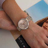  Shop Authentic Tommy Hilfiger Angela Chronograph Pink Dial Two Tone Steel Strap Watch for Women - 1782127 - Luxxuri