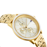 Shop Authentic Tommy Hilfiger Madison Quartz Gold Dial Gold Steel Strap Watch For Women - 1782189 - Luxxuri