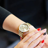  Shop Authentic Tommy Hilfiger Madison Quartz Gold Dial Gold Steel Strap Watch For Women - 1782189 - Luxxuri